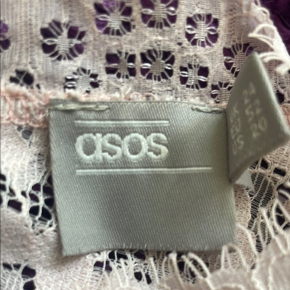 ASOS Light Pink Lace Floral Top - Picture 2 of 6